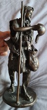Statue en bronze orientaliste à la cire perdue " Paysan africain "   BF DERME