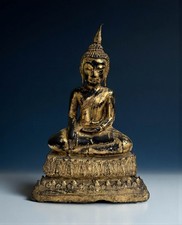 Statue Bouddha en Bronze Sukhothai – 43 cm – env. 70–90 ans – Thaïlande