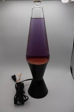 Vintage - Lava Lite Lamp Purple liquid / yellow Wax  Works Vintage- Needs bulb