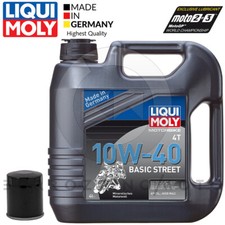 Set 4LT Huile LIQUI MOLY Basic 10W40 Filtre pour Suzuki Intruder Volusia 800