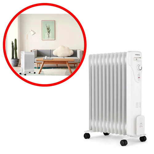 Radiateur bain huile 2500w - d'huile,