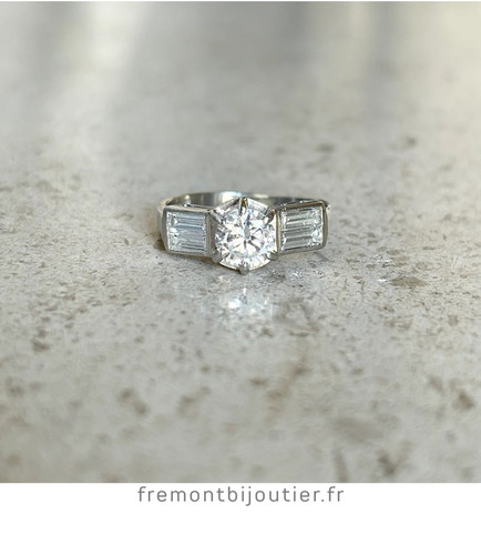 Bague solitaire art déco - solitaire,