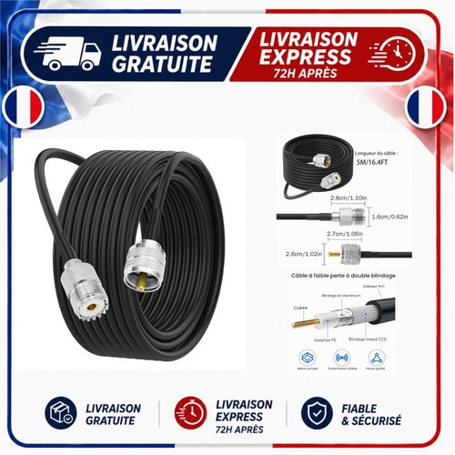 Câble coaxial rg58 pl259 - rg58, uhf