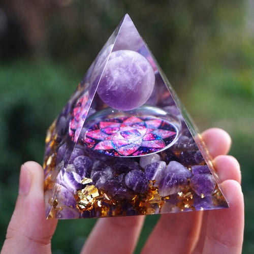Orgonite pyramide amethyste - pyramide, en