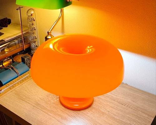 Lampe champignon orange