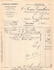 1931 FURNITURE AND MARBLES WIDOW LOUIS GAUTHIER IN SAINT PANTALEON LES AUTUN - M.