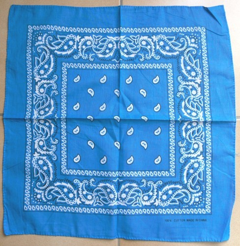 Bandana foulard bleu - ,