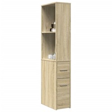 Armoire de Salle de Bain Étroite avec Roulettes Colonne de Rangement vidaXL