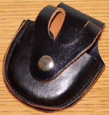 HOUSSE avec PORTE CEINTURE étui en CUIR rond SUPPORT holster BOUTON PRESSION