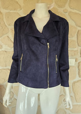 Blouson style perfecto bleu