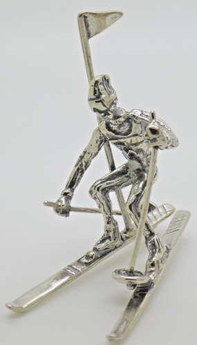 Miniature skier slalom solid - miniature,