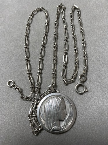 Ancien collier argent massif