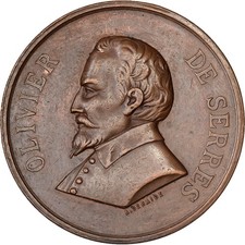 France, Médaille, Olivier de Serres, Comice Agricole de Saulieu, Cuivre, TTB+