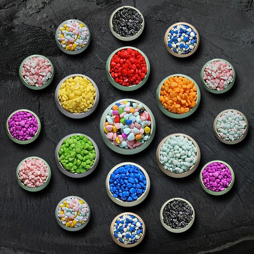 500g coloré pierre - coloré, galets