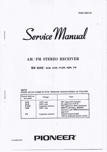 Manuel service pour pioneer - de,