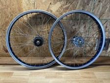 Suzue Hubs Araya Rims 20X1.75 Wheel Set Suntour Freewheel Old School BMX Blue