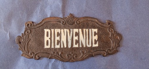 Plaque fonte bienvenue - plaque, bienvenue"