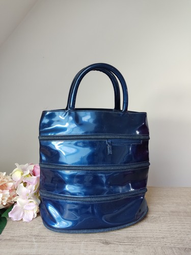 Sac main vernis - sac, bleu