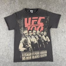 UFC 100 Shirt Men’s Small Black Red MMA Cage Fighting Vintage 00s Brock Lesnar