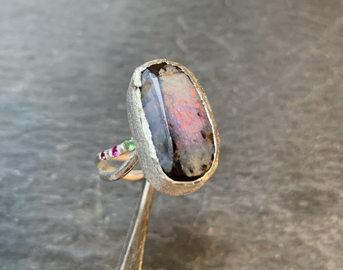 Bague argent 925 opale - en,