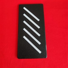 Car footrest universal tuning new black plastic inlay stripes white