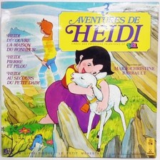 Heidi - Book-disc 33T - Les aventures de Heidi - Discs Ades Le petit Menestr