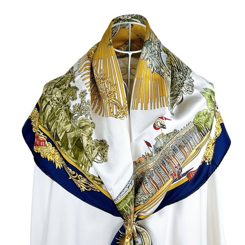 Foulard vintage soie hermes - foulard,