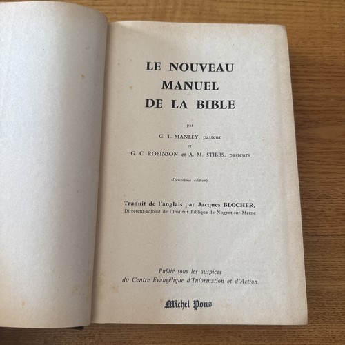 Nouveau manuel la bible - manuel,