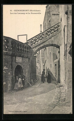 Cpa hennebont rue launay - cpa,