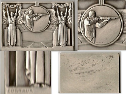 Medaille plaque tir - plaque,