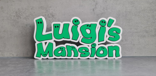 Plaque logo luigi mansion - plaque, s