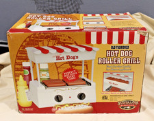 Nostalgia Vintage Old Fashioned Hot Dog Roller Grill w/Bun Warmer! NEW