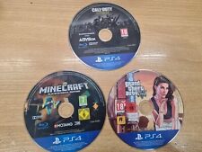 3x PLAYSTATION 4 Ps4 Jeux Rayé Réparation Non Actif WWII Gta Minecarft