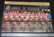 CLIPPING POSTER FOOTBALL 1985-1986 D2 FC ROUEN DIABLES ROUGES ROBERT-DIOCHON