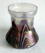 SMALL GLASS VASE DECOR IRISE LOETZ OR PALM AND KOENIG ART NOUVEAU