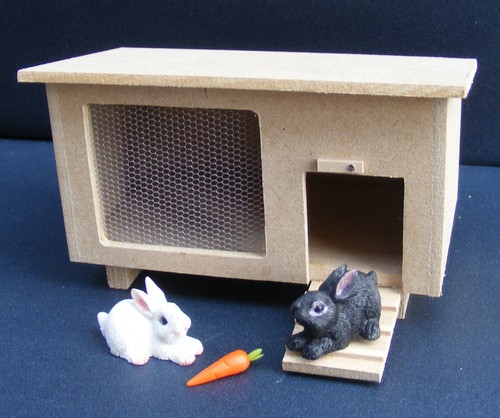 Bois clapier avec lapins - bois,