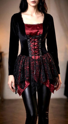 Robe corsage dentelle gothique - corsage,