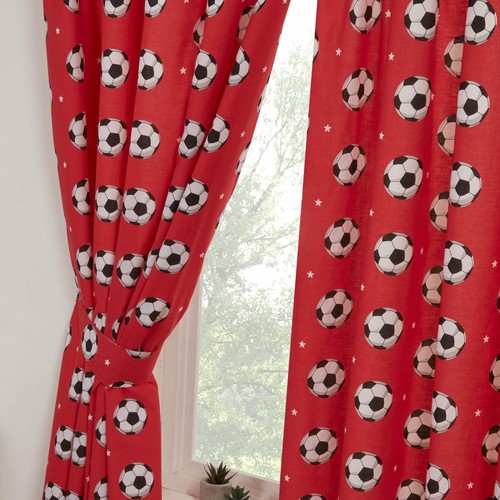 Football rouge rideaux - football,