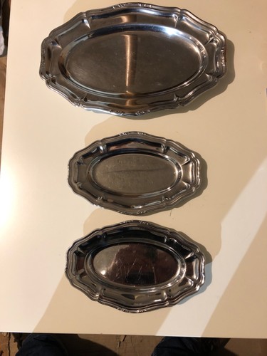 Lot petits plats acier inox - plats, en