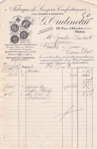 Paris lingere oudineau 1912 - lingere,