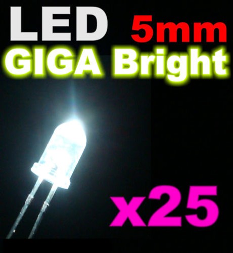 481 led blanche 5mm giga - blanche,