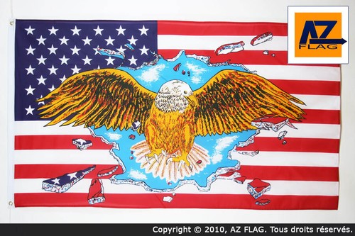 Drapeau usa avec aigle - drapeau,