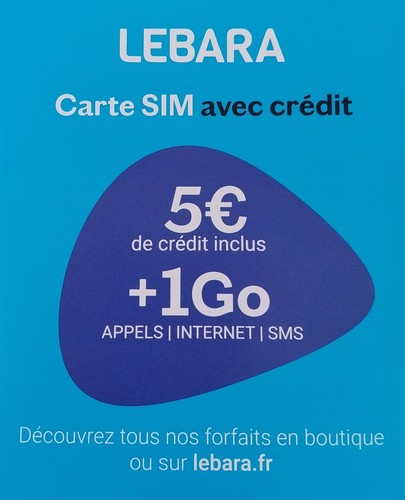 Carte sim prépayée lebara