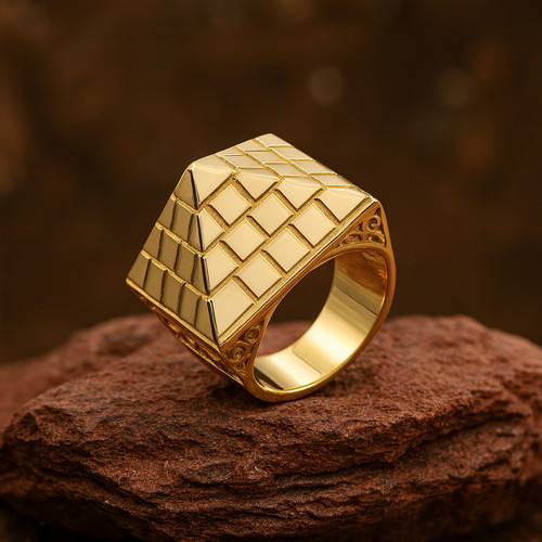 Bague pyramide homme 18 - pyramide, en