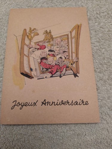 Spirou carte postale joyeux - spirou,