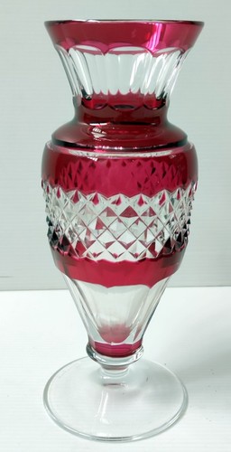 Vase cristal taille double - vase,
