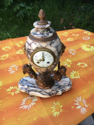 Horloge marbre regule - horloge,