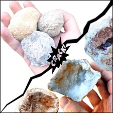 Lot de 3 Géodes différentes à casser soi-même - Mexique Maroc - Unopened Geode