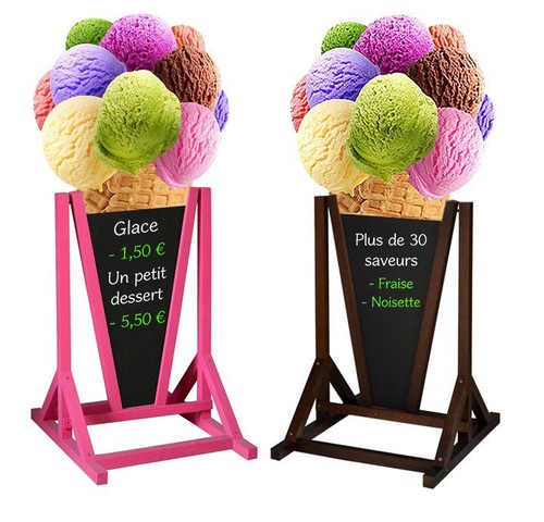 Chevalet publicitaire bois - en,