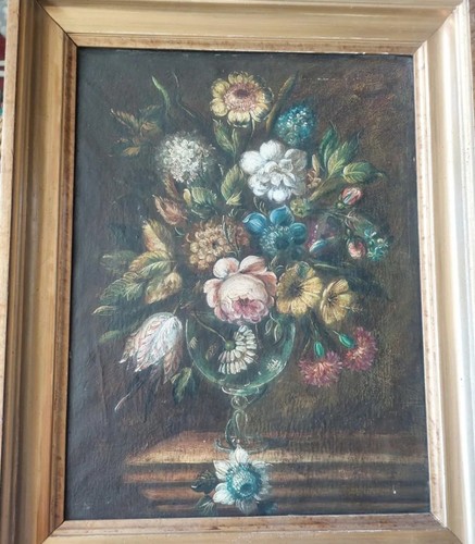 Tableau ancien huile - ancien, nature